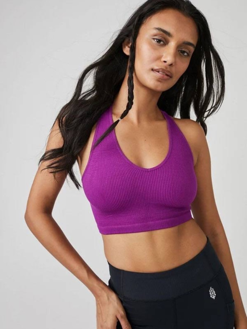 FP Free People Movement - Free Throw Crop in Vivid Violet Large